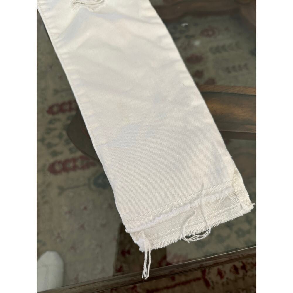 Gap Denim Girls White Stretch Distressed Ankle Jegging Pants Size 7 - Picture 3 of 5
